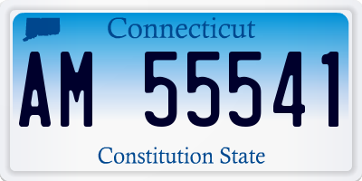 CT license plate AM55541
