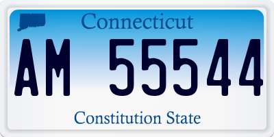 CT license plate AM55544