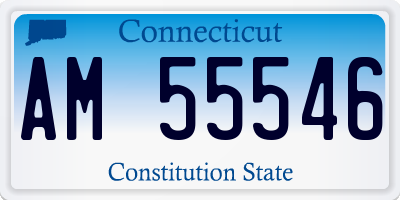 CT license plate AM55546