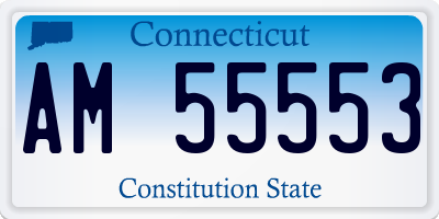 CT license plate AM55553