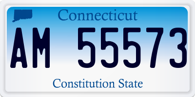 CT license plate AM55573