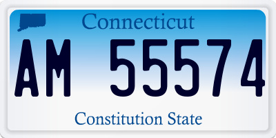 CT license plate AM55574
