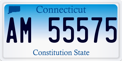 CT license plate AM55575