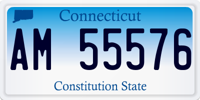 CT license plate AM55576