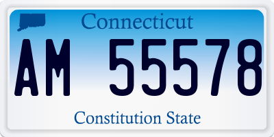 CT license plate AM55578
