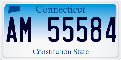 CT license plate AM55584