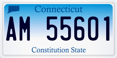 CT license plate AM55601
