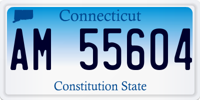 CT license plate AM55604
