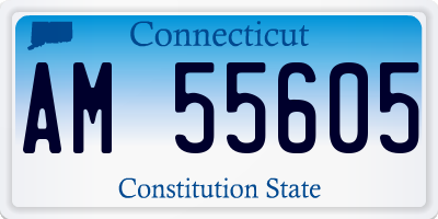CT license plate AM55605