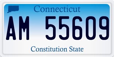 CT license plate AM55609