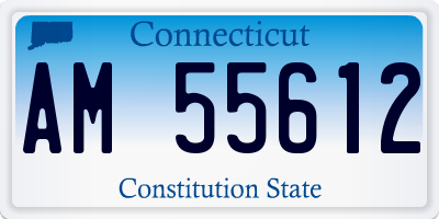 CT license plate AM55612