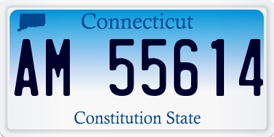 CT license plate AM55614