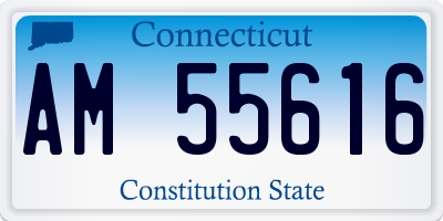 CT license plate AM55616