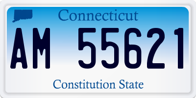 CT license plate AM55621