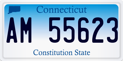 CT license plate AM55623