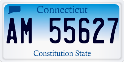 CT license plate AM55627