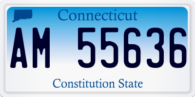 CT license plate AM55636