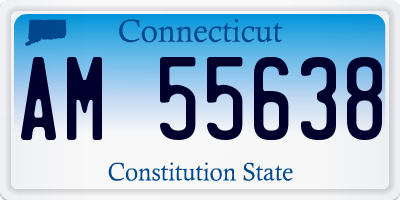 CT license plate AM55638