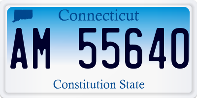 CT license plate AM55640