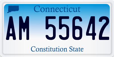 CT license plate AM55642