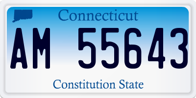 CT license plate AM55643