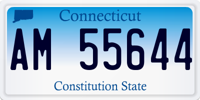 CT license plate AM55644