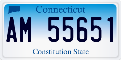 CT license plate AM55651
