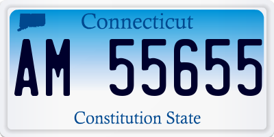 CT license plate AM55655
