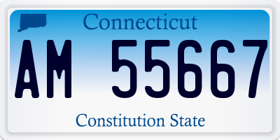 CT license plate AM55667