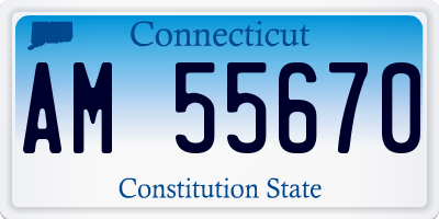 CT license plate AM55670