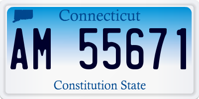 CT license plate AM55671