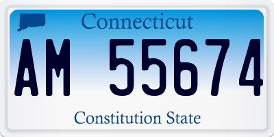 CT license plate AM55674