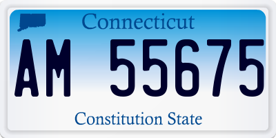 CT license plate AM55675