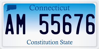 CT license plate AM55676