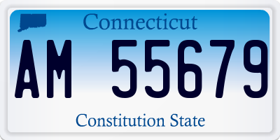 CT license plate AM55679