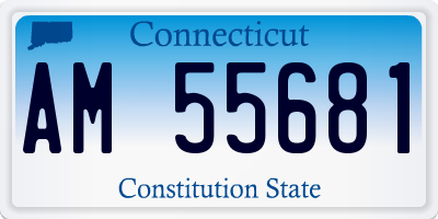 CT license plate AM55681