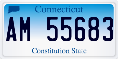 CT license plate AM55683