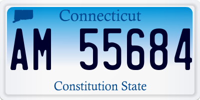 CT license plate AM55684