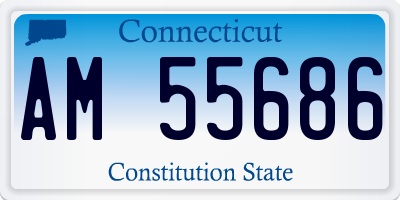 CT license plate AM55686