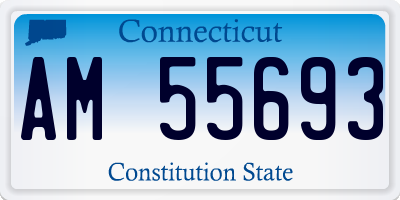 CT license plate AM55693