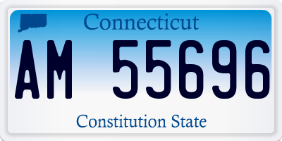 CT license plate AM55696