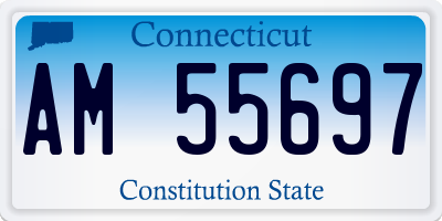 CT license plate AM55697