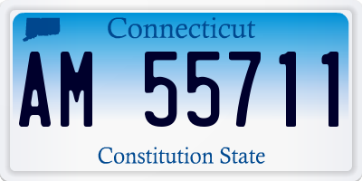 CT license plate AM55711