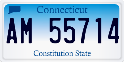 CT license plate AM55714