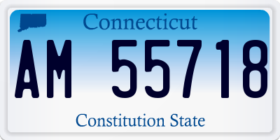 CT license plate AM55718