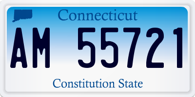 CT license plate AM55721