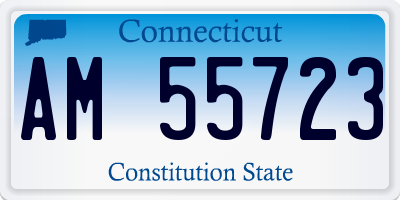 CT license plate AM55723
