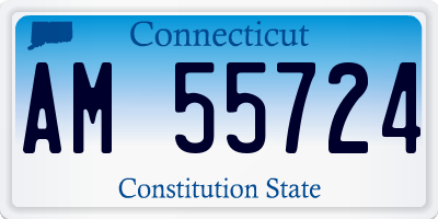 CT license plate AM55724