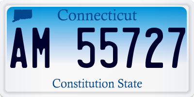 CT license plate AM55727