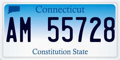 CT license plate AM55728